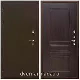 С терморазрывом, Дверь входная стальная утепленная в дом Армада Термо Молоток коричневый/ ФЛ-243 Эковенге в коттедж минеральная плита